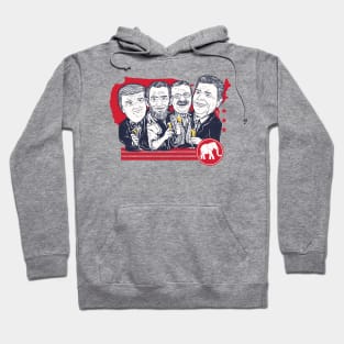 Funny Republican Party // Past Republican Presidents Donald Trump, Abraham Lincoln, Teddy Roosevelt & Ronald Reagan Hoodie